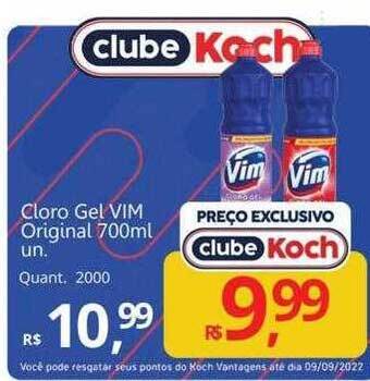 Supermercados Koch Cloro gel vim original oferta