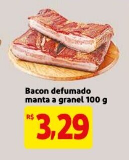 Mercado Extra Bacon defumado manta a granel 100g oferta
