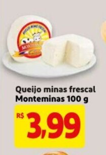 Mercado Extra Queijo minas frescal Monteminas 100g oferta