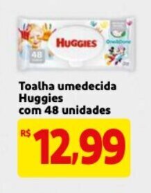 Mercado Extra Toalha umedecida Huggies com 48 unidades oferta