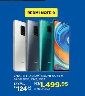 DB Supermercados Xiaomi redmi note 9 64gb bco cnz vde oferta