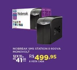Nobreak sms station ii 600va monovolt