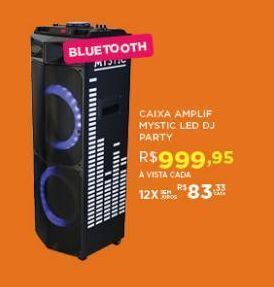 DB Supermercados Caixa amplificada mystic led dj party oferta