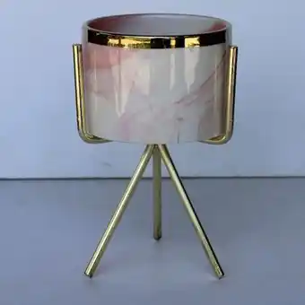 Vaso cerâmica com suporte 8x14,5cm bt00574 dcasa