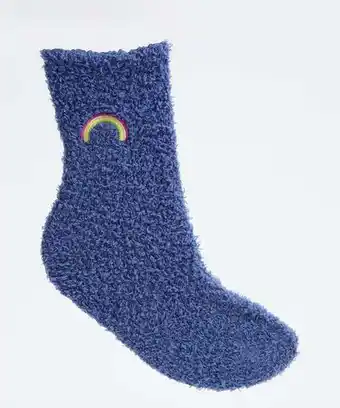 Meia feminina cano médio chenille arco íris marisa