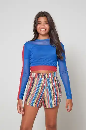 Blusa tule ml oh,boy! azul teen