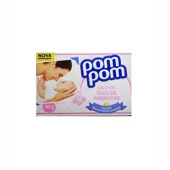 Drogaria Santa Marta Sabonete infantil em barra pom pom óleo de amêndoas com 80g oferta