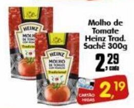 Higa's Supermercado Molho de Tomate Heinz Trad. sache 300g oferta