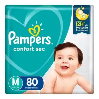 Drogal Fralda pampers confort sec m 80 unidades oferta