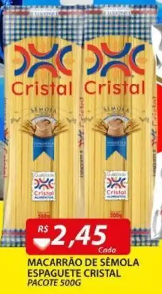 Assaí Atacadista Macarrao de Semola Espaguete Cristal pacote 500g oferta