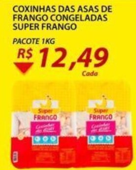 Coxinhas das Asas de Frango Congeladas Super Frango 1kg
