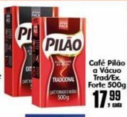 Higa's Supermercado Cafe Pilao a vacuo Trad/ Ext. Forte 500g oferta
