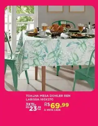 DB Supermercados Toalha de mesa dohler ren larissa 160x270 oferta