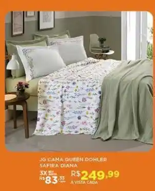 DB Supermercados Jogo de cama queen dohler safira diana oferta
