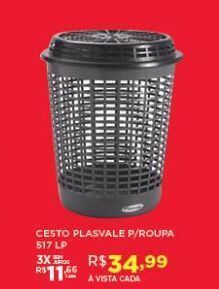 Cesto plasvale p/roupa 517 lp