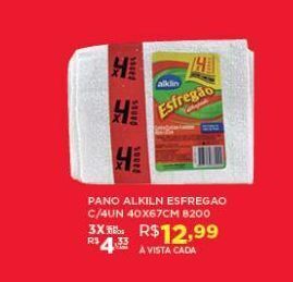 Pano alkiln esfregao c/4un 40x67