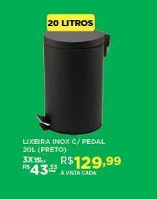 DB Supermercados Lixeira inox c/pedal 20l oferta