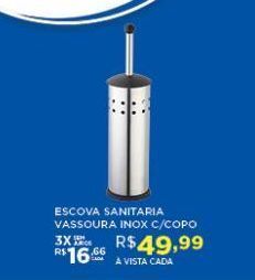 DB Supermercados Escova sanitária vassoura inox c/copo oferta