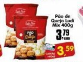 Higa's Supermercado Pao de Queijo Ludi Mix 400g oferta