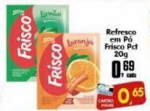 Refresco em po Frisco pct 20g