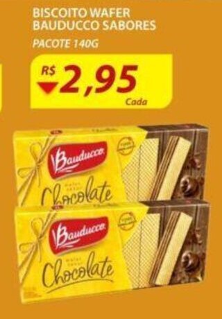 Assaí Atacadista Biscoitos Wafer Bauducco sabores 140g oferta