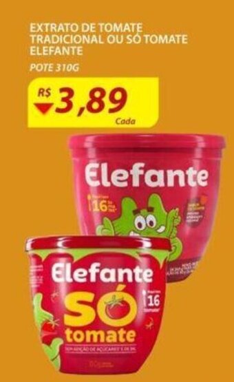 Assaí Atacadista extrato De tomate Tradicional ou So Tomate Elefante 310g oferta