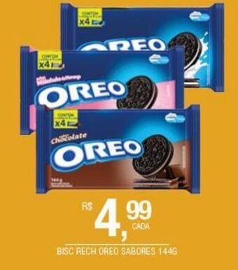 Biscoito recheado oreo 144g