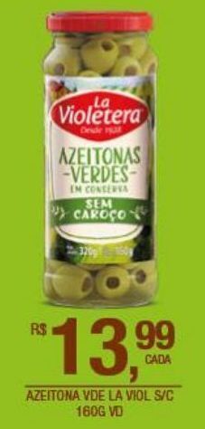 DB Supermercados Azeitona verde la violetera 160g oferta