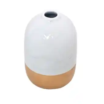 Vaso decorativo de porcelana 60608 branco/dourado - rojemac