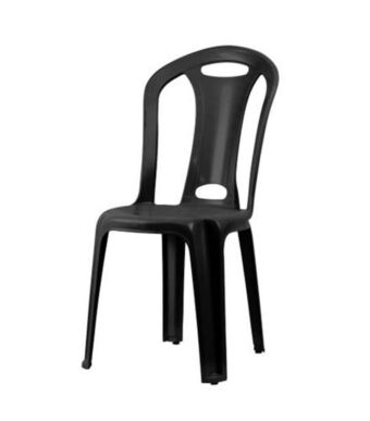 Freitas Varejo Cadeira canoa de plástico preta new plastic 1726 oferta
