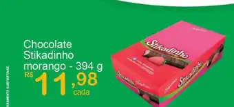 Giga Atacado Chocolate Stikadinho Morango 394g oferta