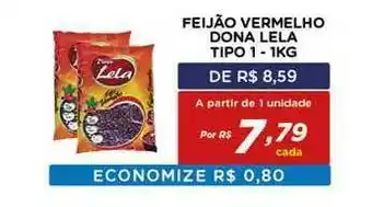 Bahamas Mix Feijão Vermelho Dona Lela Tipo 1 1kg oferta