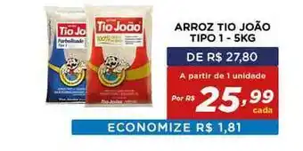 Bahamas Mix Arroz Tio João Tipo 1 5kg oferta
