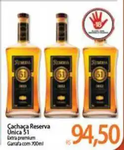 Atacadão Cachaça Reserva Unica 51 700ml oferta