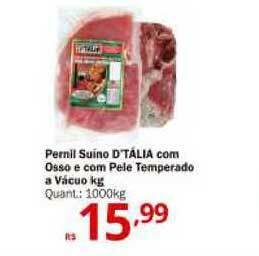Althoff Supermercados Pernil Suíno D'tália Com Osso E Com Pele Temperado à Vácuo 1kg oferta