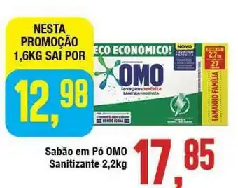 Rede Economia Sabão Em Po Omo Sanitizante 2,2kg oferta