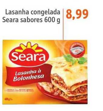 Sonda Lasanha Congelada Seara Sabores 600g oferta