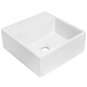 Leroy Merlin Cuba de apoio quadrada cerâmica versalhes 35x35cm com mesa branca sensea oferta