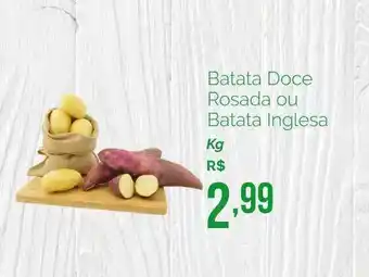 Batata Doce Rosada Ou Batata Inglesa 1kg
