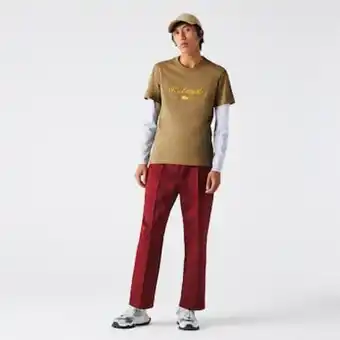 Lacoste Camiseta masculina em algodão com decote careca e assinatura bordada oferta