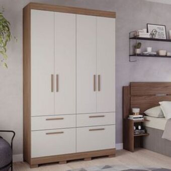 Sipolatti Guarda roupas porto panan 04 portas 100% mdf oferta