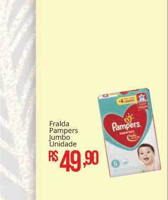 Mart Minas Fralda Pampers Jumbo Unidade oferta