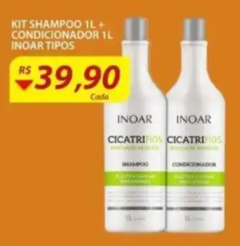 Kit Shampoo 1L + Condicionador 1L Inoar tipos
