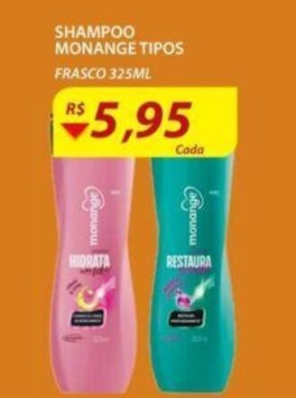 Assaí Atacadista Shampoo Monange Tipos 325ml oferta