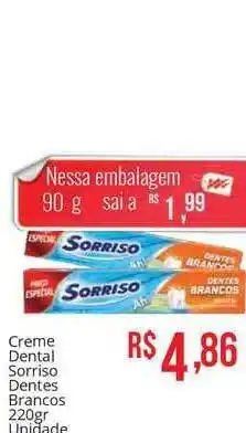 Mart Minas Creme Dental Sorriso Dentes Brancos Unidade 220g oferta