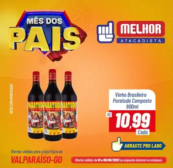 Vinho Brasileiro Paratudo Composto 900ml