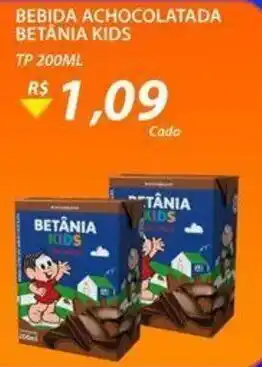 Assaí Atacadista Bebida Achocolatada Betania Kids 200ml oferta