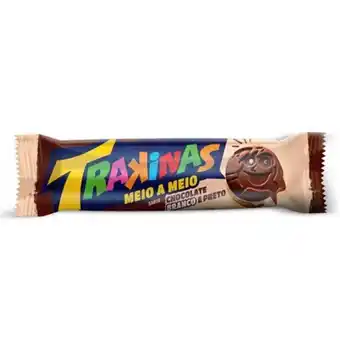 Biscoito trakinas chocolate branco e preto 126g