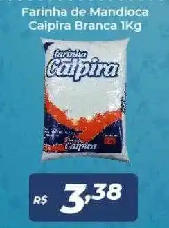 Farinha de mandioca caipira branca