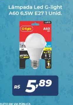 Atakarejo Lâmpada led g-light a60 6.5w e27 1 oferta
